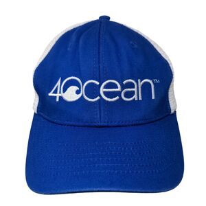 4Ocean Snapback Mesh Back Trucker Hat Blue One Size Colorblock